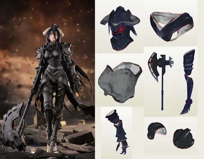 🎭 Albedo - Overlord - Cosplay Armor/Accessory - EVA Foam Template - PDO +  PDF Pepakura Pattern・ 3D File for 3D printing and Papercraft & Origami・Cults