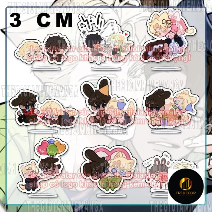 (3cm) Mô hình Standee in hình CODENAME ANASTASIA Mật Danh Anastasia BL  manhwa chibi trang trí xinh xắn đáng yêu