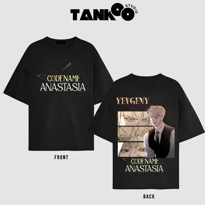 Áo thun manhwa Codename Anastasia Zhenya cotton, cổ tròn, tay ngắn nam và  nữ áo thun cổ tròn menswear xu hướng