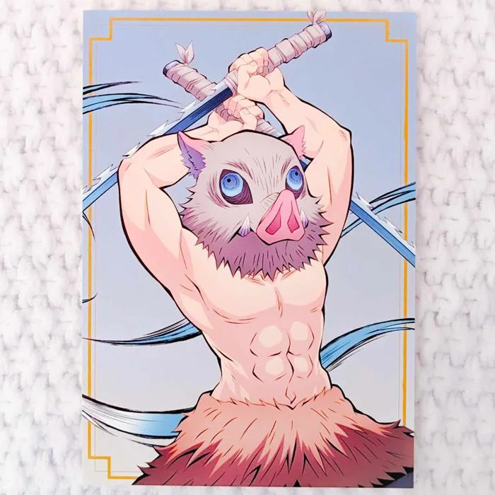 Inosuke Hashibira - Demon Slayer Kimetsu no Yaiba Anime Art Postcard – Miokii Shop Inosuke Hashibira - Demon Slayer Kimetsu no Yaiba Anime Art Postcard – Miokii Shop