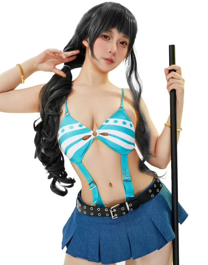 Mua Mobbunny Women Anime Cosplay Bikini Style Lingerie High Cut Out  Bodysuit and Mini Skirt Set with Belt Stockings trên Amazon Mỹ chính hãng  2026 | Fado