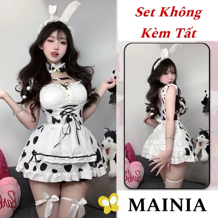 Set Cosplay Hầu Gái Bò Sữa Siêu Xinh MAINIA STORE | Shopee Việt Nam
