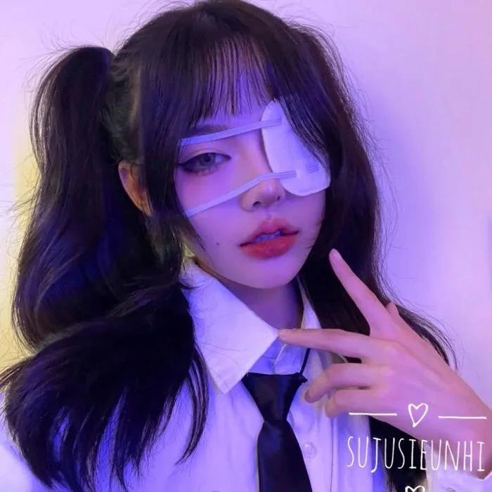 Băng bông che mắt màu trắng phong cách manga Nhật Bản cá tính/ bịt mắt  anime, cosplay | Lazada Việt Nam