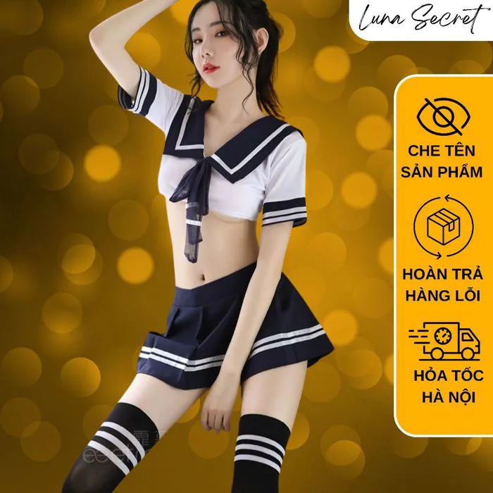 Đồ ngủ cosplay thủy thủ sexy quyến rũ DN13 Bộ Đồ Ngủ Cosplay Thủy Thủ Siêu  Xinh Váy ngủ thủy thủ