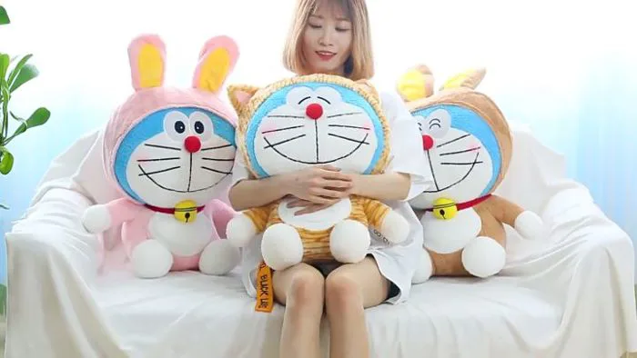 Gấu bông doremon (doraemon) lông xù cosplay thỏ hồng, thỏ nâu, beo  (30cm---50cm) hàng nhập loại 1, chất lượng cao | Lazada Việt Nam