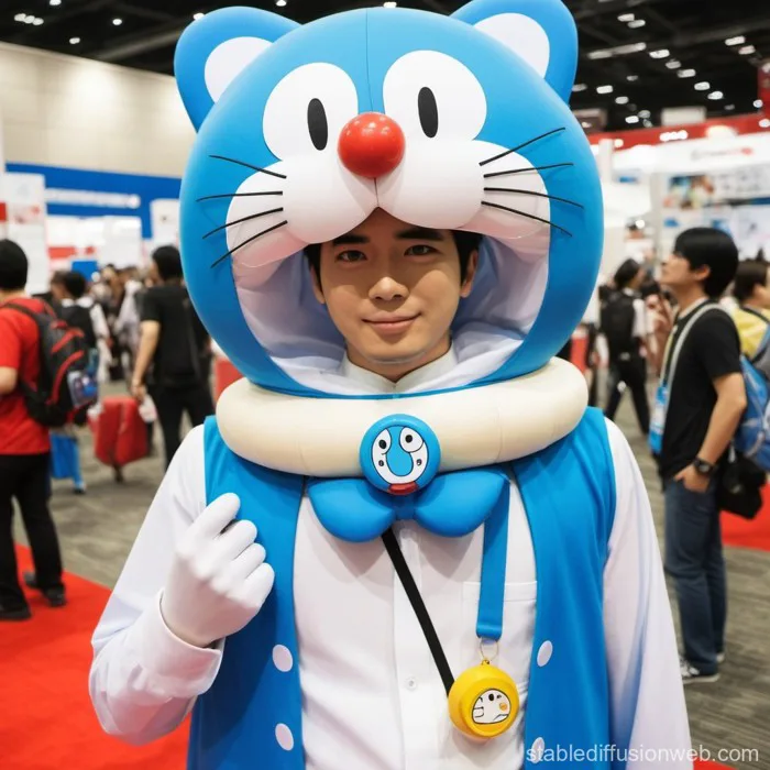 Najib Razak's Doraemon Cosplay at Anime Expo | Stable Diffusion Trực tuyến
