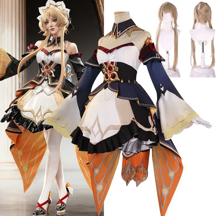 Women Genshin Impact Sandrone Cosplay Dress Costume Outfits Wig Maid  Carnival | eBay