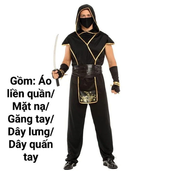 (Có sẵn) Trang phục Cosplay Halloween Ninja phim Mortal Kombat dành cho  người lớn/ Trang phục hóa trang Halloween