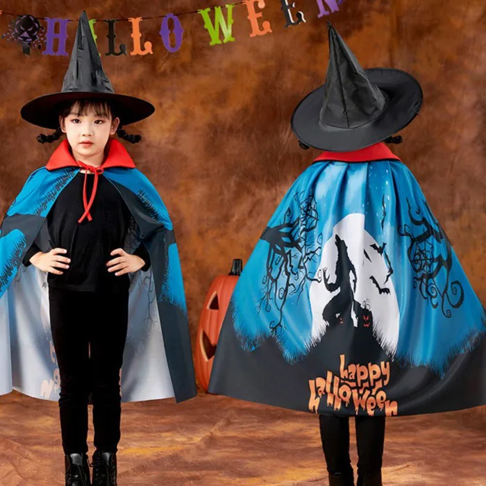 Áo choàng cosplay Halloween fantasy với mũ trùm đầu, phù hợp làm đạo cụ  hoặc trang phục cosplay