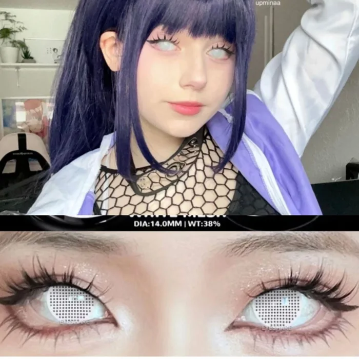 [Sẵn] Lens lưới Mesh cosplay Hinata/Rizu/Ino - Kính Áp Tròng hóa trang màu  đỏ, tím, vàng, xanh [Miu Cosplay]
