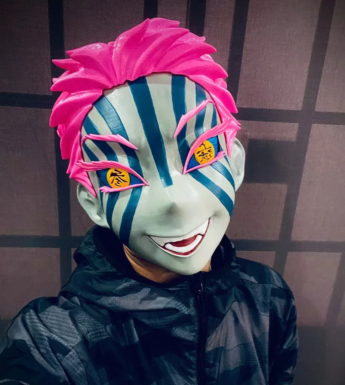 👨‍🎨 Akaza Head Decor Wearable -Demon Slayer - Kimetsu no Yaiba Cosplay・3D  Print with the bambu lab A1 3D printer・Cults