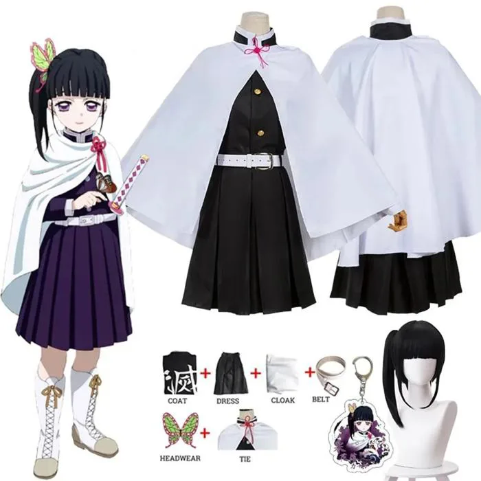 Anime Demon Slayer Cosplay Costume Kimetsu no Yaiba Kanao Tsuyuri Kanawo  Kimono Outfit Women Halloween Buy cheaply on Joom