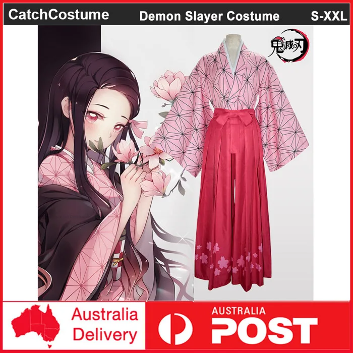 Demon Slayer Kimetsu no Yaiba Kamado Nezuko Cosplay Costume Japan Kimono  Outfits | eBay