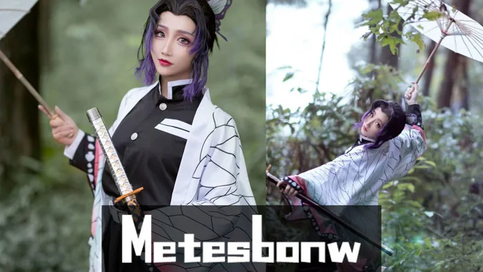 Watch Kochou Shinobu Cosplay Costume Kimono Kimetsu no Yaiba Outfit Demon  Slayer Cosplay on Amazon Live