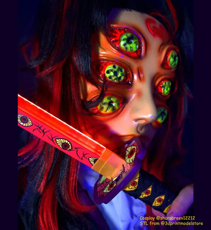 🎃 Demon Slayer Kokushibo Mask - Kimetsu No Yaiba Cosplay Anime - Halloween  Comic Con・ 3D File for 3D printing・Cults