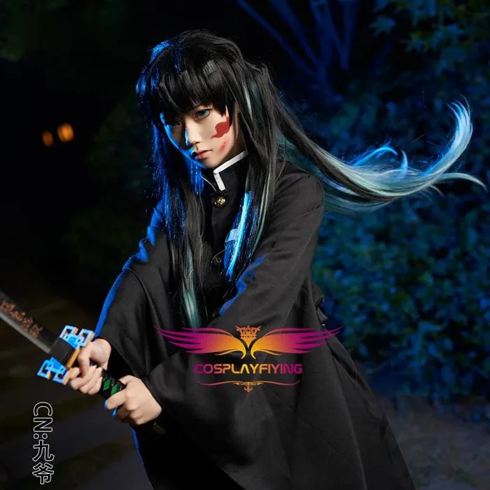 Cosplayflying - Buy Anime Demon Slayer :Kimetsu no Yaiba Muichirou Tokitou  Black Mixed Green Cosplay Wig Cosplay for Boys Adult Men Halloween Carnival  Party