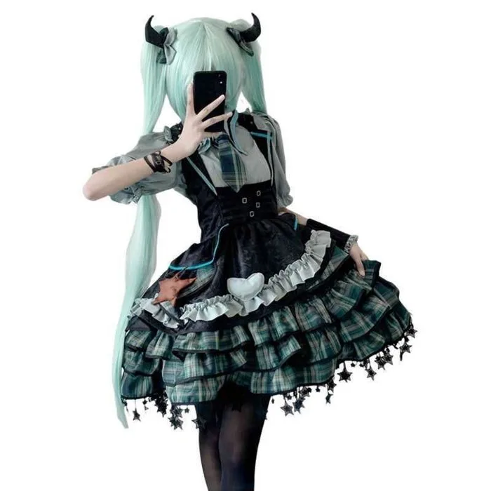 Trang phục cosplay Hatsune Miku phiên bản phù thủy váy loli đáng yêu phong  cách anime đi fes manga hot