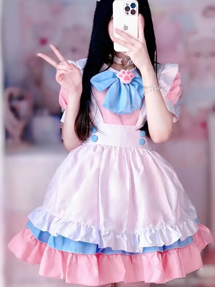 cat paw lolita style dress - Temu South Africa