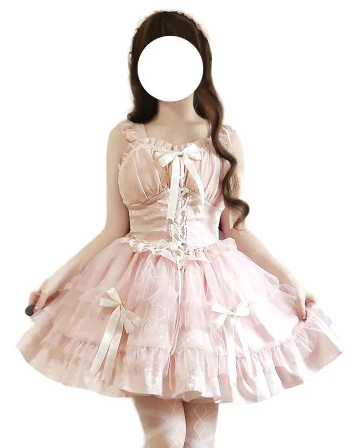 Mua JIURUN Lolita Gothic Lolita One-Piece Costume, Lolita, Cosplay, Anime  Ribbon, Pink, Large Size, Mori Girl, Sweet Loli, Gothic Dress,  Cross-Dresses, Made, Cute, Girls, Christmas, Halloween trên Amazon Nhật  chính hãng 2026 |