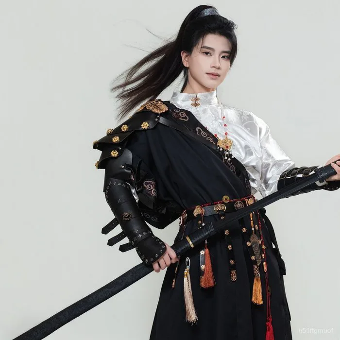 Set Cosplay nam hiệp khách tiên hiệp phong cách võ hiệp cổ phong đen cực  ngầu