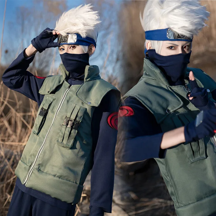 Anime Naruto Hatake Kakashi Cosplay Trang Phục Áo Vest Nam Trưởng Thành  Ninja Konoha Comic-Con Đồng Phục Áo Vest