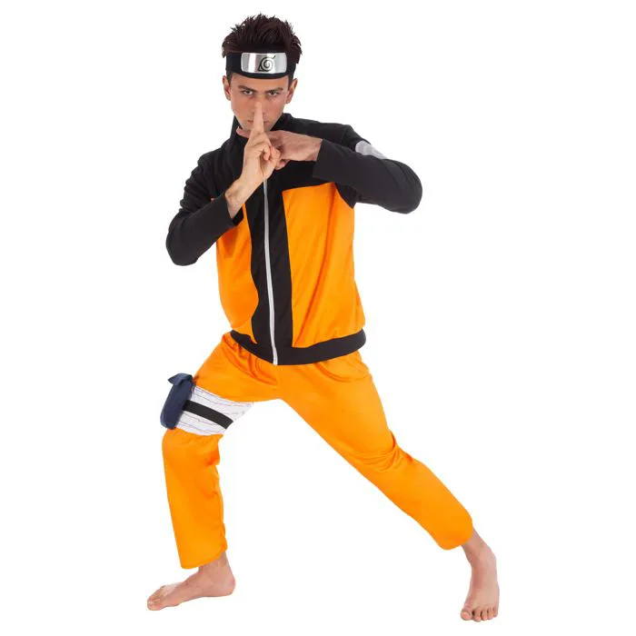 Chaks Generic Naruto Adult Costume | Official Naruto Outfit, 5-Piece Set  with Top, Trousers, Bandana, Belt Bag and Leg Band, Carnival : Amazon.ae:  Toys
