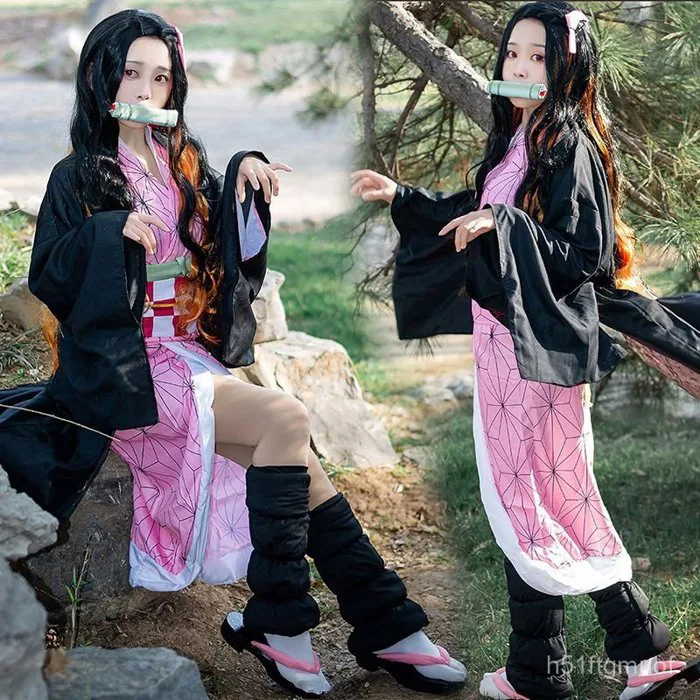 Bo Trang Phuc Cosplay Nezuko Kimetsu No Yaiba Sieu Thom Ngon Dam Da An Lien  Cuc Da