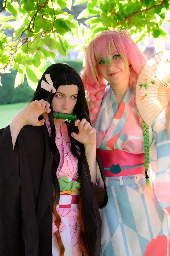 Cosplay Nezuko và Mitsuri 🍡 : r/KimetsuNoYaiba