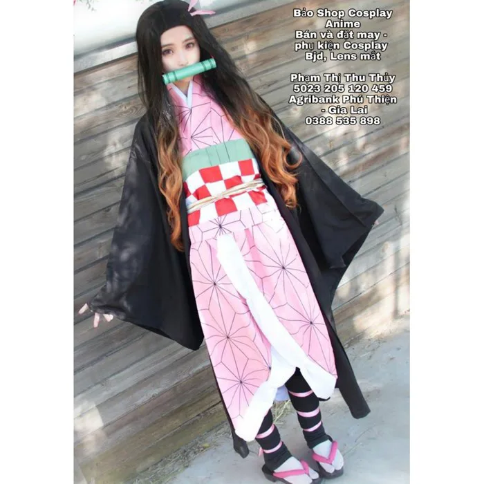 Có Sẵn] Costume Cosplay Kamado Nezuko ( Quần Áo Nhân Vật Kamado Nezuko )  +Tặng Quà - Demon Slayer: Kimetsu No Yaiba | Shopee Việt Nam