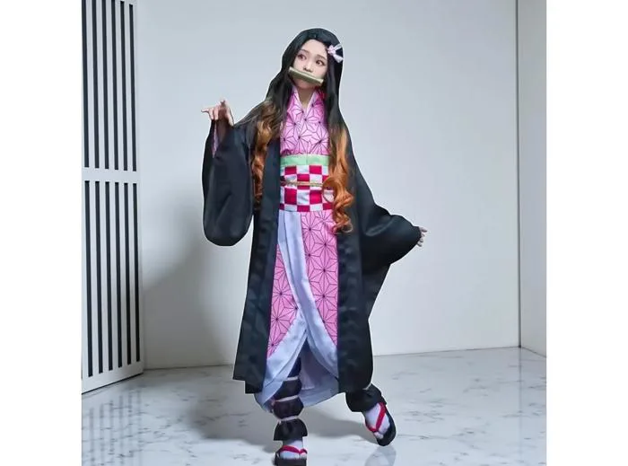 Nezuko Kamado Character Dress, Anime Demon Slayer Costume, Kimetsu No Yaiba  Halloween Cosplay - Etsy