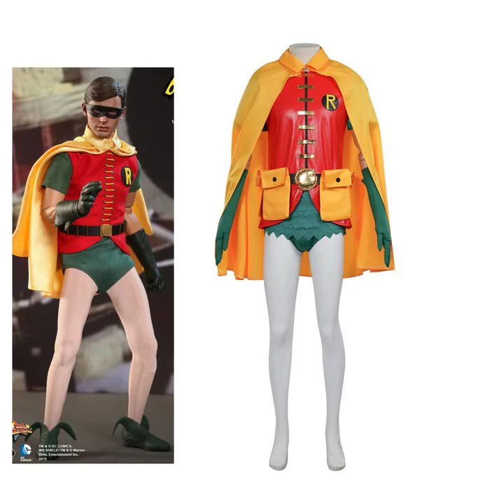 Cosplay Teen Titans Robin Cloak Top Shorts Costumes Halloween Superhero  Suits | eBay