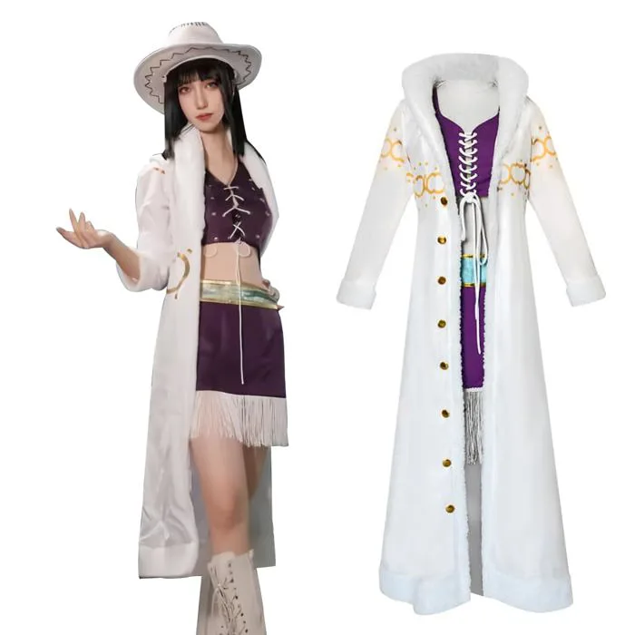 Mua Women Nicos Robin Cosplay Costume Anime Purple Dress Uniform White  Cloak Punk Outfit Halloween for Adult(XL,RobinDress1-1) trên Amazon Mỹ  chính hãng 2026 | Fado