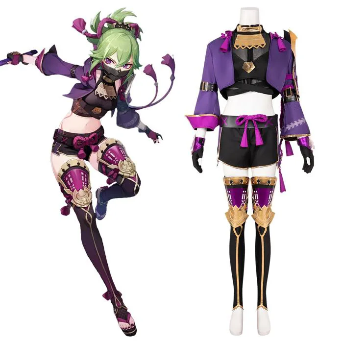 Genshin Impact Kuki Shinobu Cosplay Costume – Gcosplay