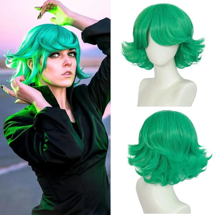 Amazon.com: HUNIGIR Green Flip Wig Disgust Tatsumaki Anime Wig Short Green Cosplay Hair | Heat Resistant Synthetic Halloween Costume : Clothing, Shoes & Jewelry Amazon.com: HUNIGIR Green Flip Wig Disgust Tatsumaki Anime Wig Short Green Cosplay Hair | Heat Resistant Synthetic Halloween Costume : Clothing, Shoes & Jewelry