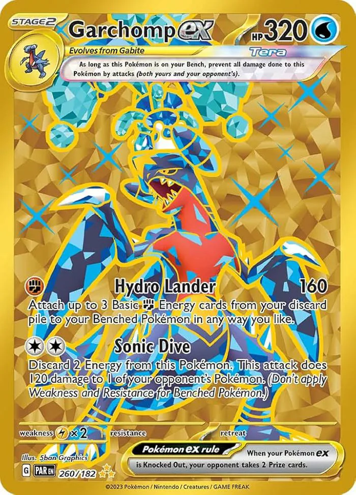 Pokemon -Garchomp ex 260/182 - Paradox Rift - Hyper Rare - Gold Foil -  Single Card : Amazon.ae: Toys