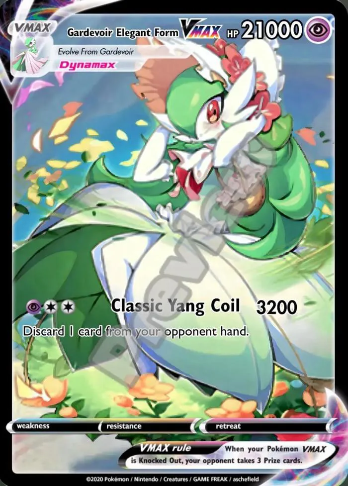 Gardevoir Elegant Form VMAX pokemon card Gardevoir Elegant Form VMAX pokemon card