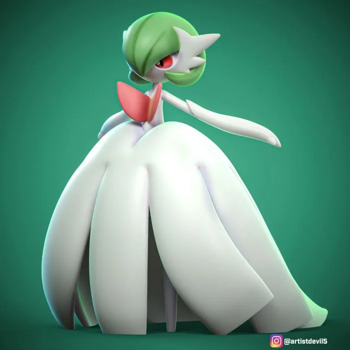 Mô hình Pokemon thủ công in 3d: Mega Gardevoir Mô hình Pokemon thủ công in 3d: Mega Gardevoir
