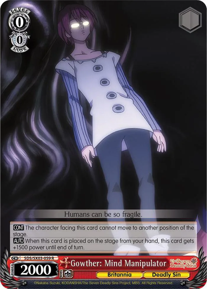 Gowther: Mind Manipulator - The Seven Deadly Sins - Weiss Schwarz -  TCGplayer.com