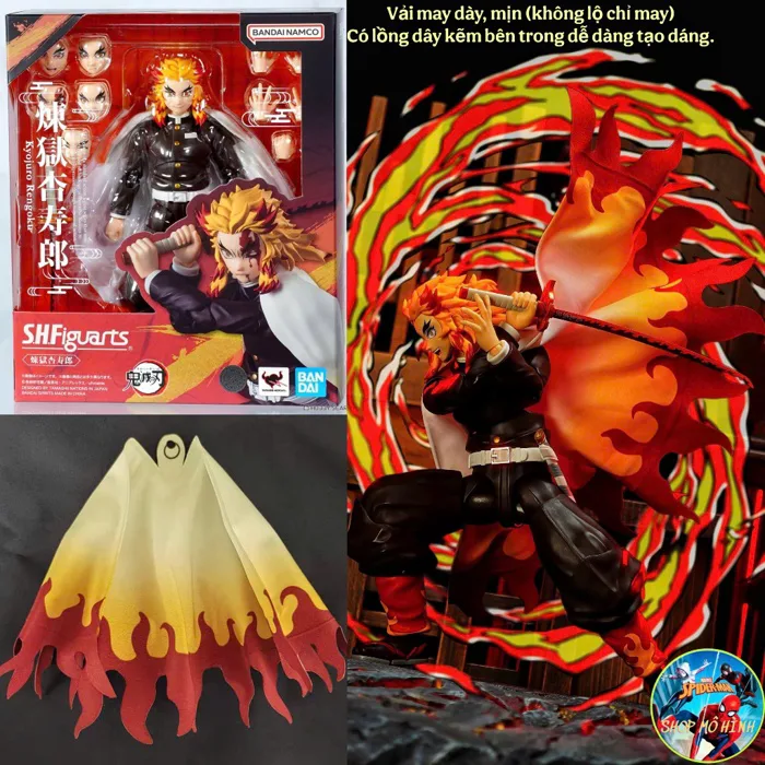 (Có Sẵn) Mô hình SHF Rengoku (Demon Slayer Kimetsu no Yaiba) Kyojuro  Rengoku Chính Hãng BANDAI