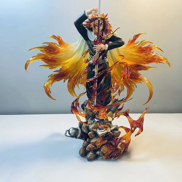 H30cm Demon Slayer Rengoku Kyojuro Figure - Collectible Anime GK Statue  Model | eBay