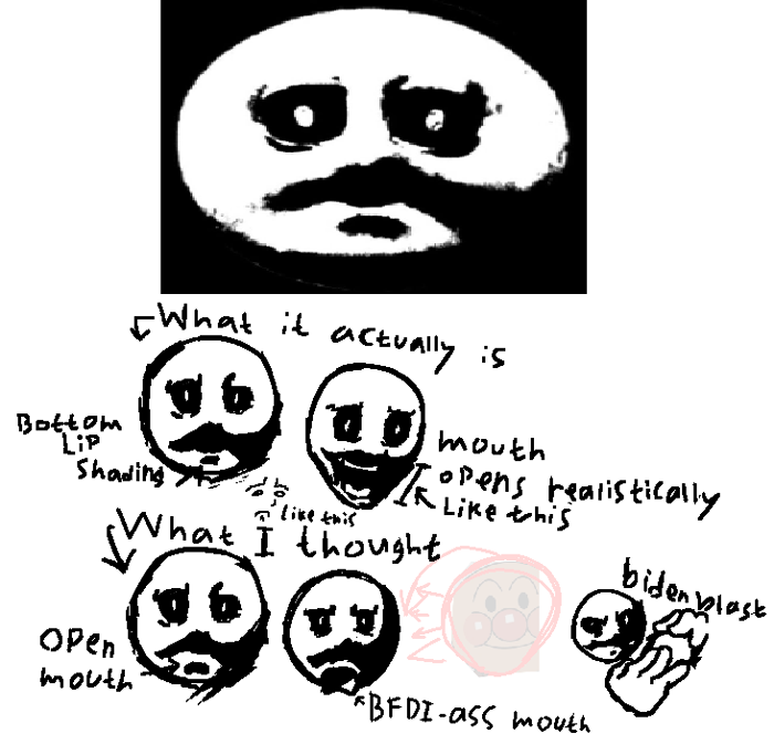 The black and white face emoticon meme (media) : r/MisreadSprites
