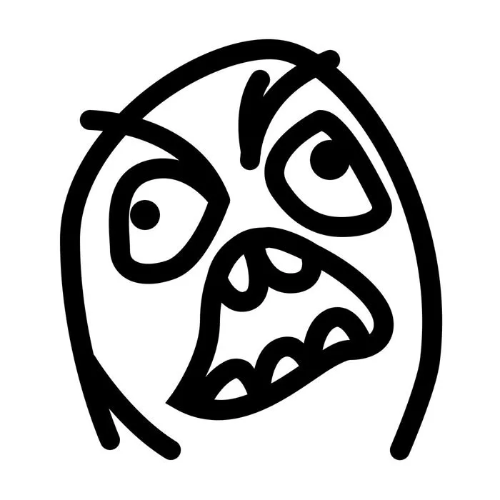 Angry Face Meme icon in iOS Style
