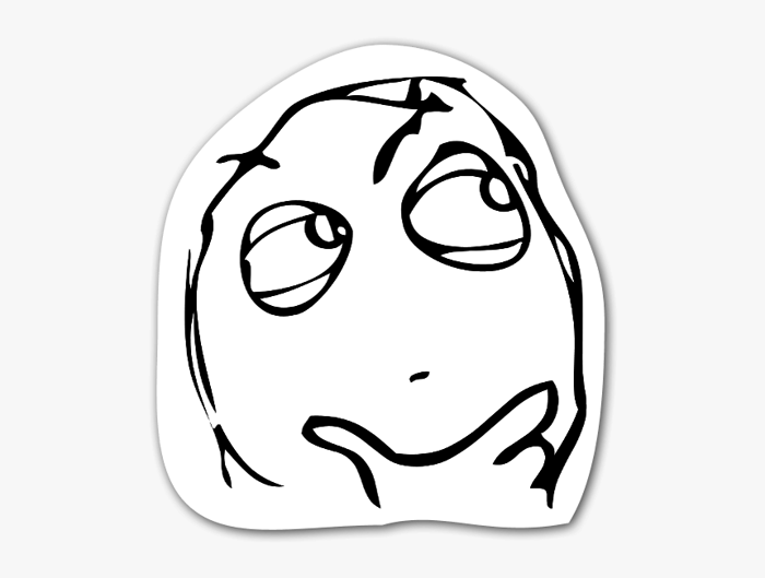 Memes Thinking Sticker - Meme Thinking Face Png, Transparent Png ,  Transparent Png Image - PNGitem