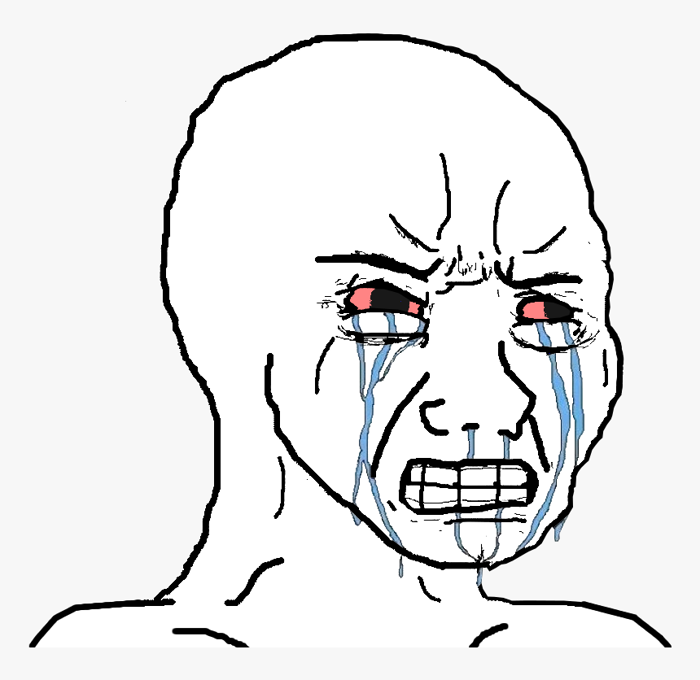 troll #angry #crying #meme #depressed #memezasf #trendy - Crying Meme Face  Png, Transparent Png , Transparent Png Image - PNGitem