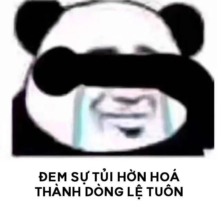 Meme gấu trúc bựa khóc dùng tay lau nước mắt - đem sự tủi thân hóa thành  nước mắt – TVMeme