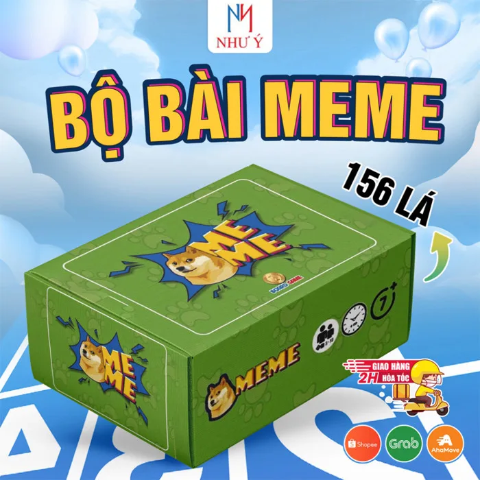Bộ 156 Lá Bài Meme Hài Hước, Bài Boardgame Chơi Vui Nhộn Trải Nghiệm Cười  Thoải Mái, Vui Vẻ
