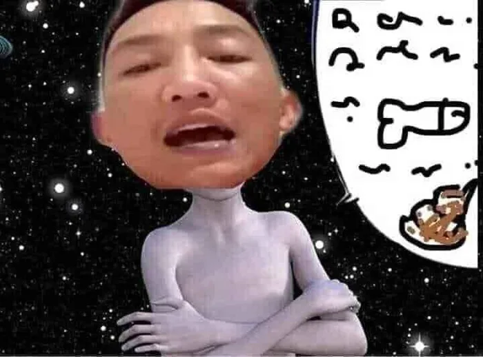Meme ⚡ Người ngoài hành tinh Huấn Hoa Hồng nói ngôn ngữ khó hiểu