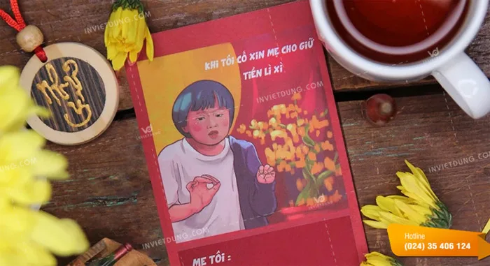 Top 10 mẫu bao lì xì meme hài hước cho Tết thêm vui nhộn