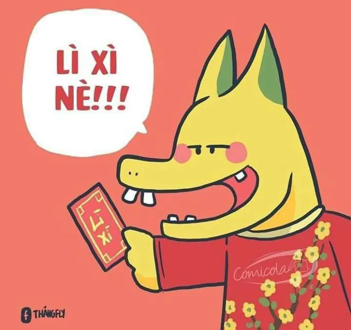 Thiệp năm mới | Gấu xám, Lì xì, Meme hoạt hình