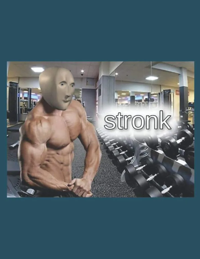 Stronk Meme Man: To-do list notebook, Lined Notebook, Size 8.5 x 11  inches,100 Pages : Lee, Thomas: Amazon.co.uk: Stationery & Office Supplies